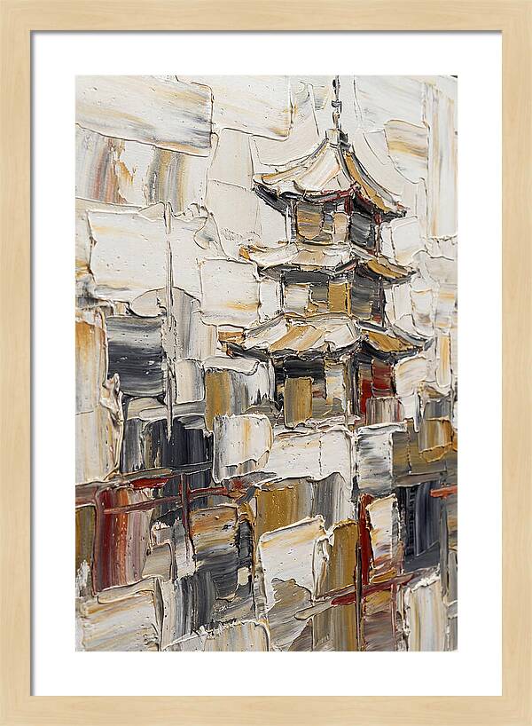 Pagoda In Palette Knife Style