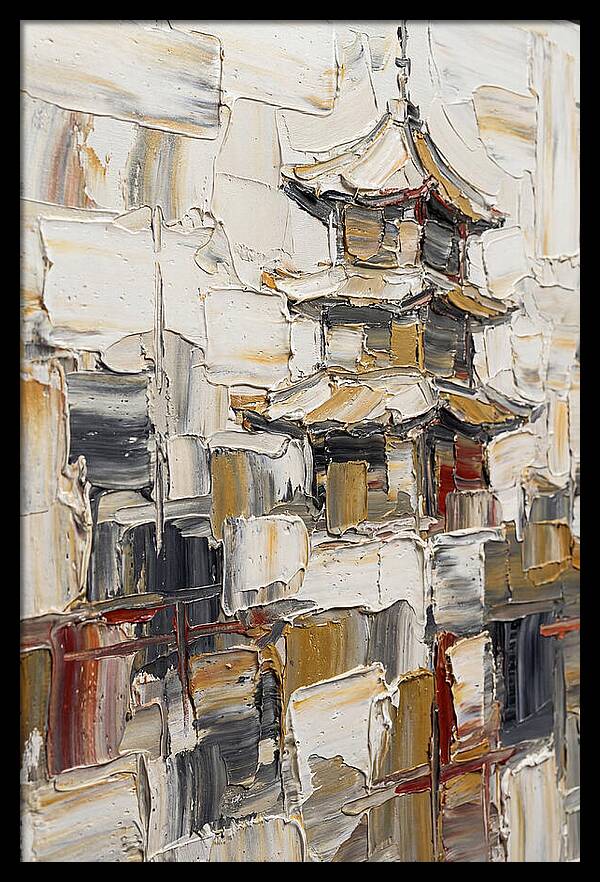 Pagoda In Palette Knife Style