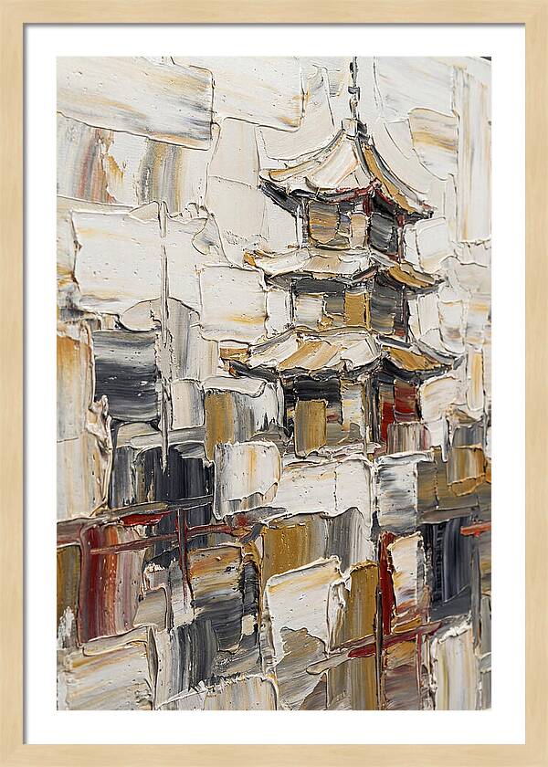 Pagoda In Palette Knife Style