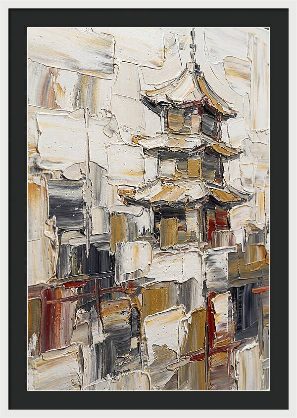 Pagoda In Palette Knife Style