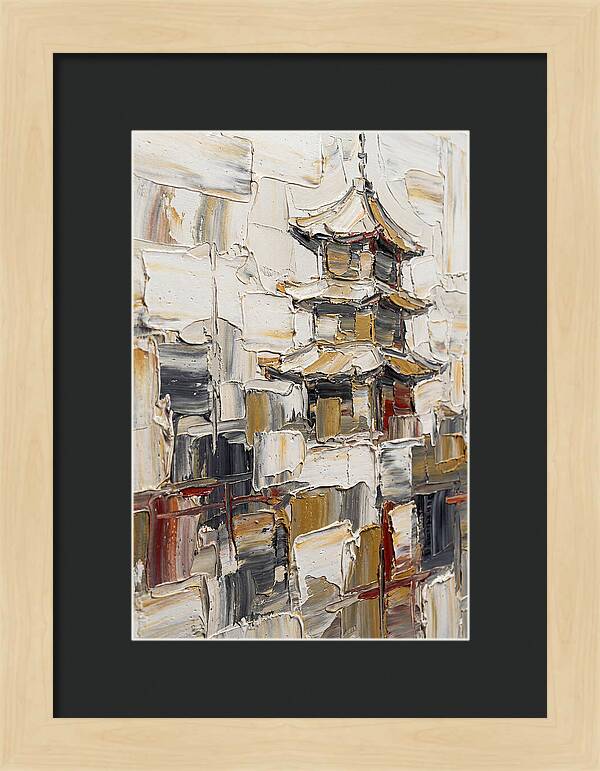 Pagoda In Palette Knife Style
