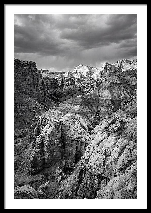 Painted Hills Strata In Monochrome