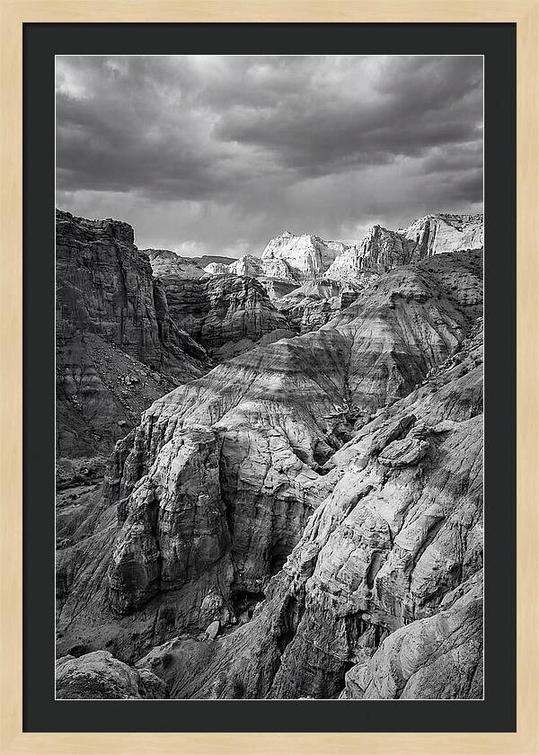 Painted Hills Strata In Monochrome