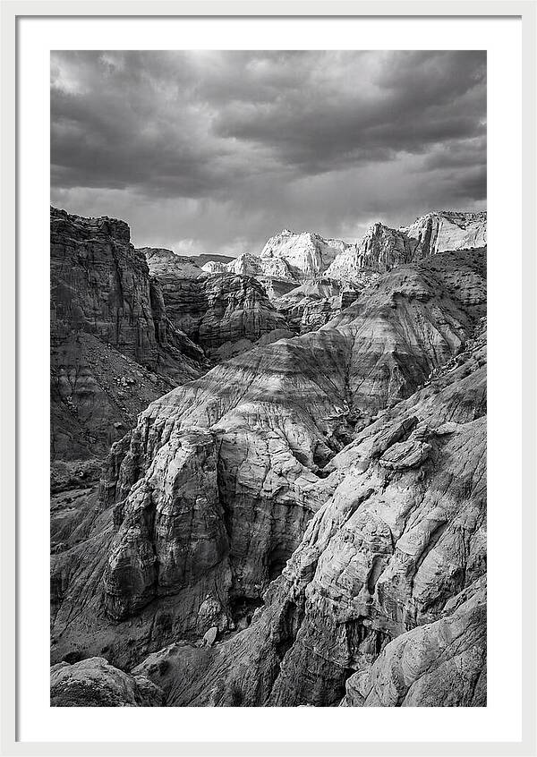 Painted Hills Strata In Monochrome