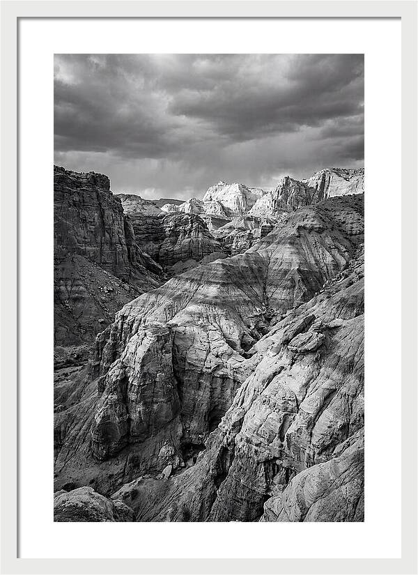 Painted Hills Strata In Monochrome
