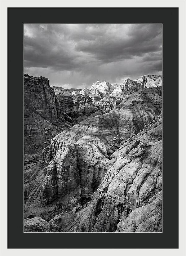 Painted Hills Strata In Monochrome