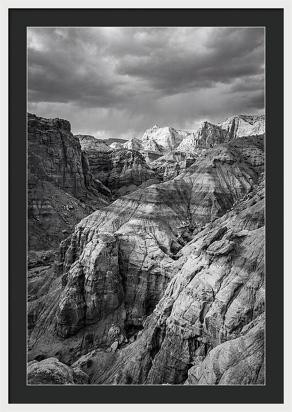 Painted Hills Strata In Monochrome