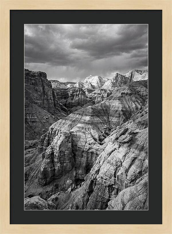Painted Hills Strata In Monochrome