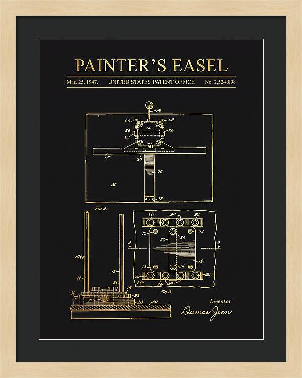 Painter's Easel Gold Patent Us2524898