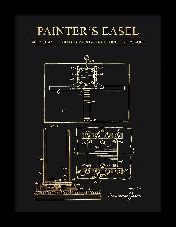 Painter's Easel Gold Patent Us2524898