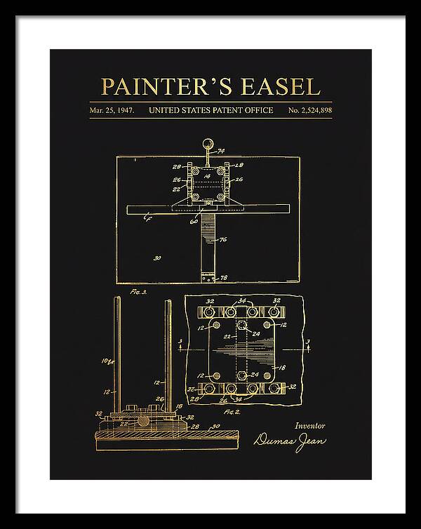 Painter's Easel Gold Patent Us2524898