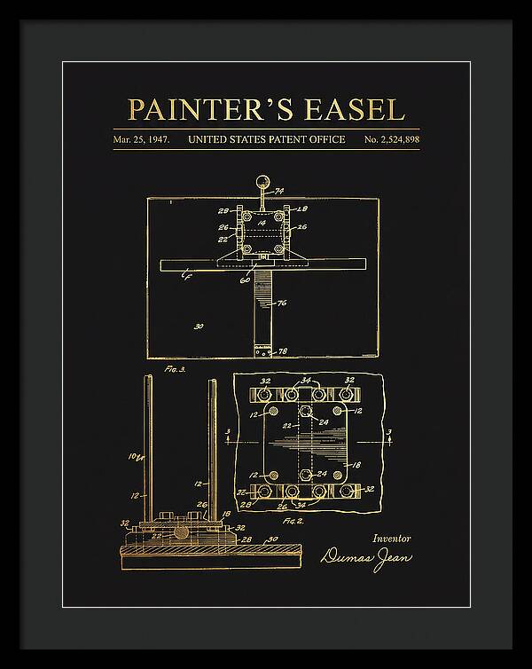 Painter's Easel Gold Patent Us2524898