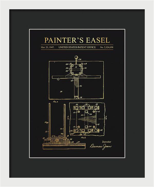 Painter's Easel Gold Patent Us2524898