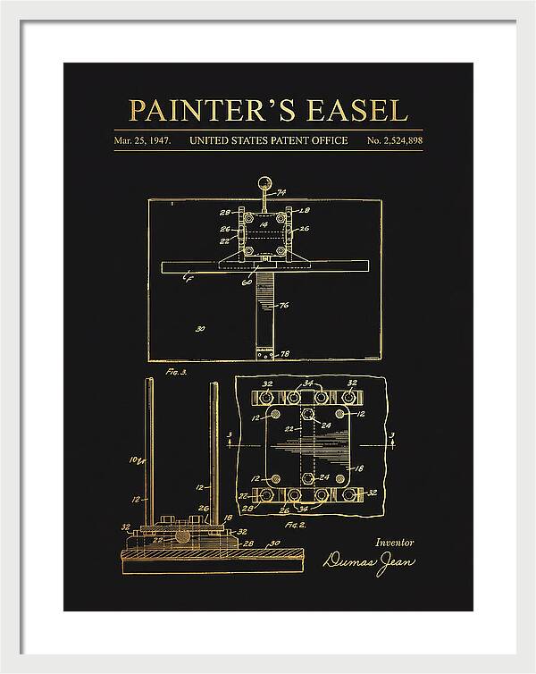 Painter's Easel Gold Patent Us2524898