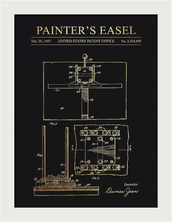 Painter's Easel Gold Patent Us2524898