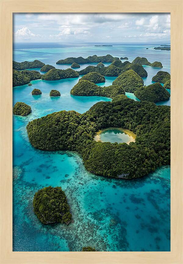 Palau Rock Islands Aerial View