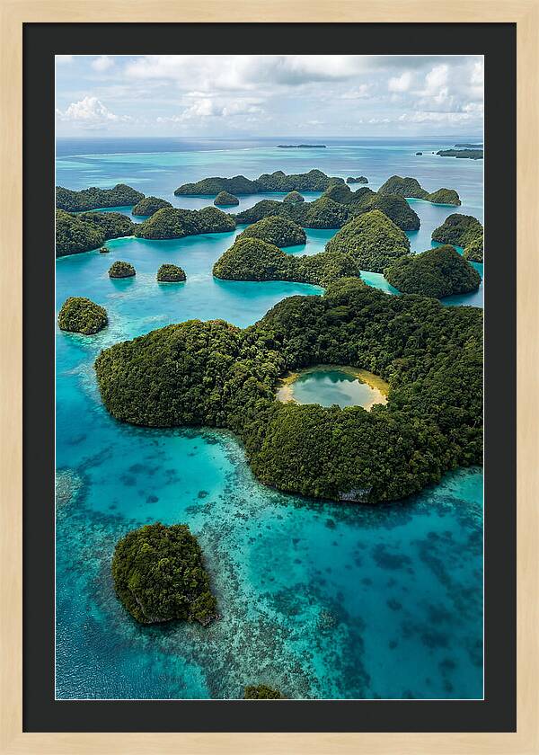 Palau Rock Islands Aerial View
