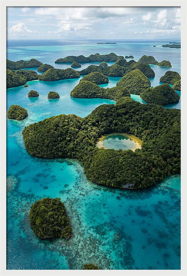 Palau Rock Islands Aerial View