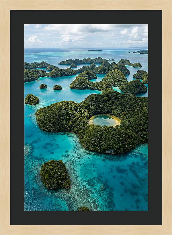 Palau Rock Islands Aerial View