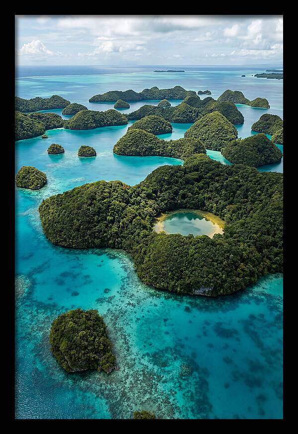 Palau Rock Islands Aerial View