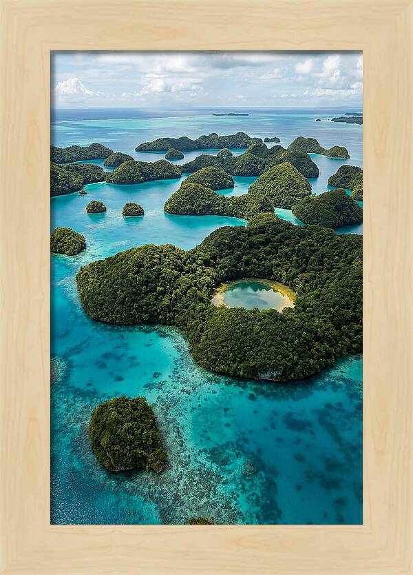Palau Rock Islands Aerial View