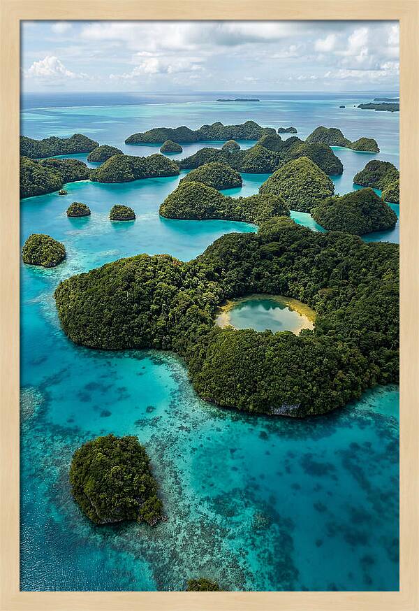 Palau Rock Islands Aerial View