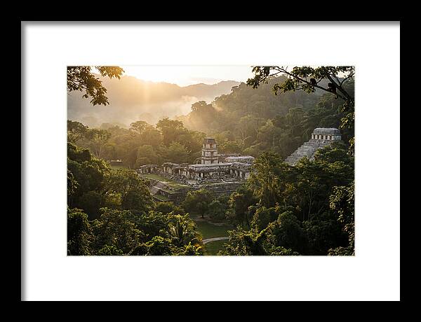 Palenque Ruins At Sunrise