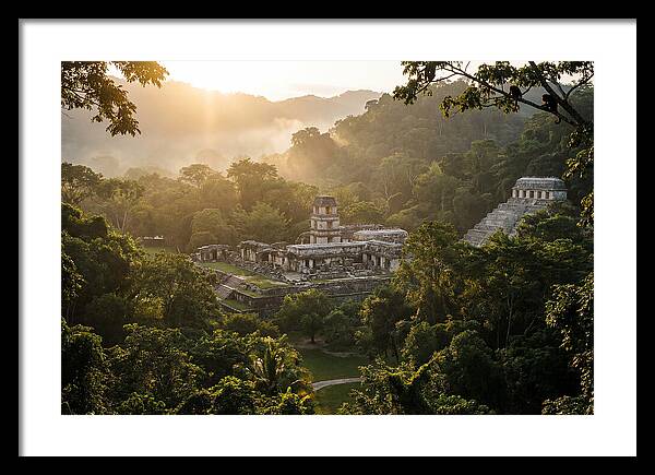 Palenque Ruins At Sunrise