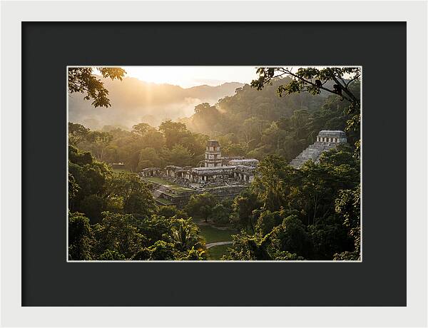 Palenque Ruins At Sunrise