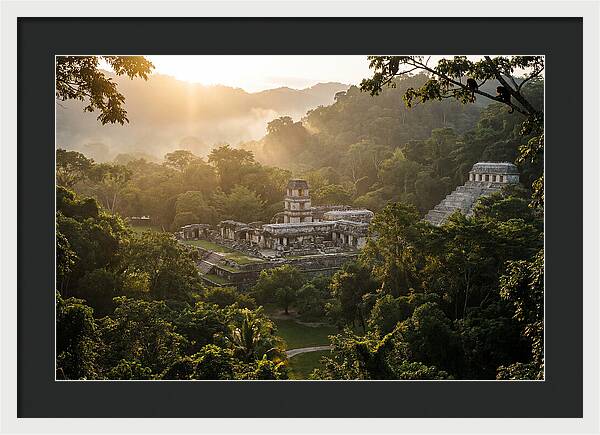 Palenque Ruins At Sunrise