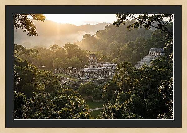 Palenque Ruins At Sunrise