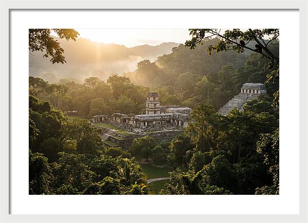 Palenque Ruins At Sunrise