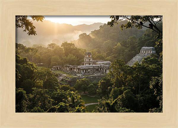 Palenque Ruins At Sunrise