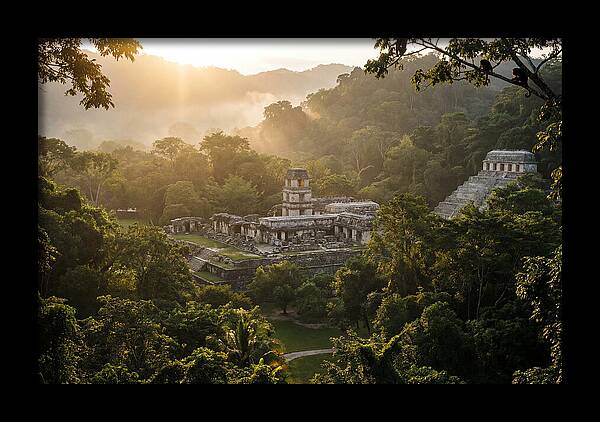 Palenque Ruins At Sunrise