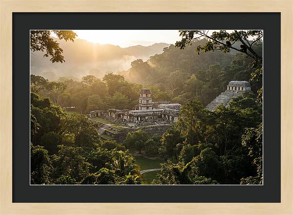 Palenque Ruins At Sunrise