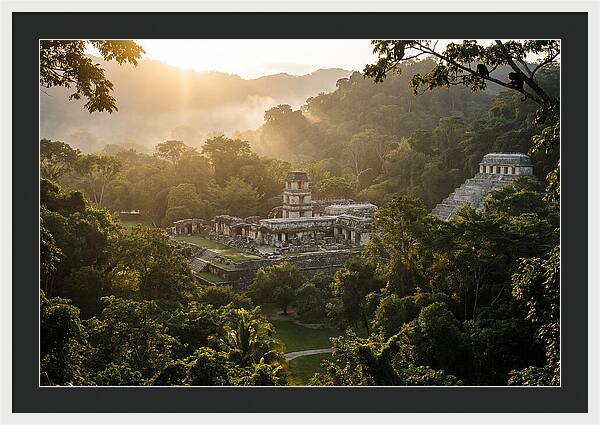 Palenque Ruins At Sunrise