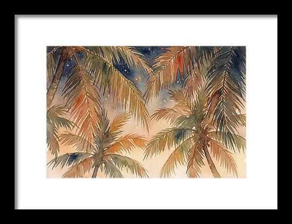 Palm Canopy Under Starry Sky