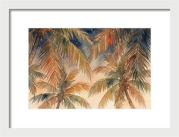 Palm Canopy Under Starry Sky