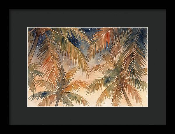Palm Canopy Under Starry Sky