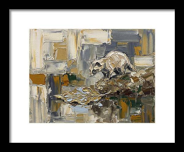 Palm Civet Among Abstract Textures