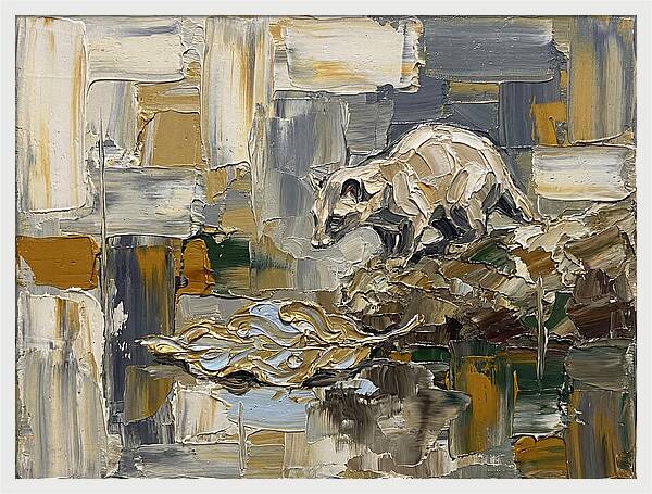 Palm Civet Among Abstract Textures