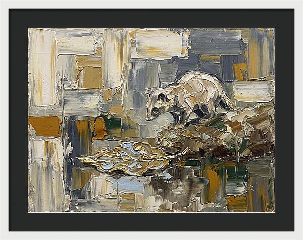 Palm Civet Among Abstract Textures