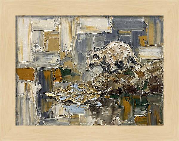 Palm Civet Among Abstract Textures