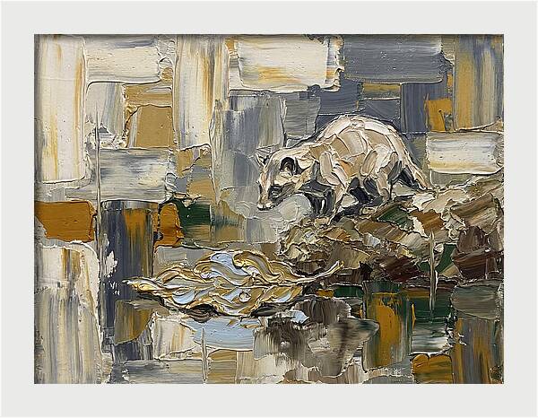 Palm Civet Among Abstract Textures