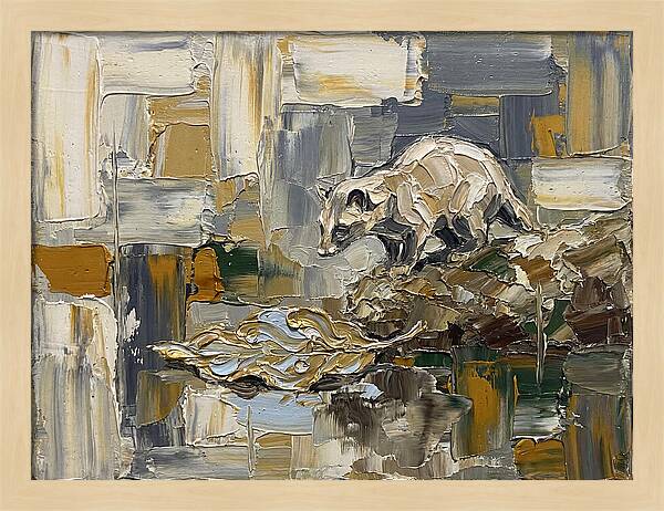 Palm Civet Among Abstract Textures