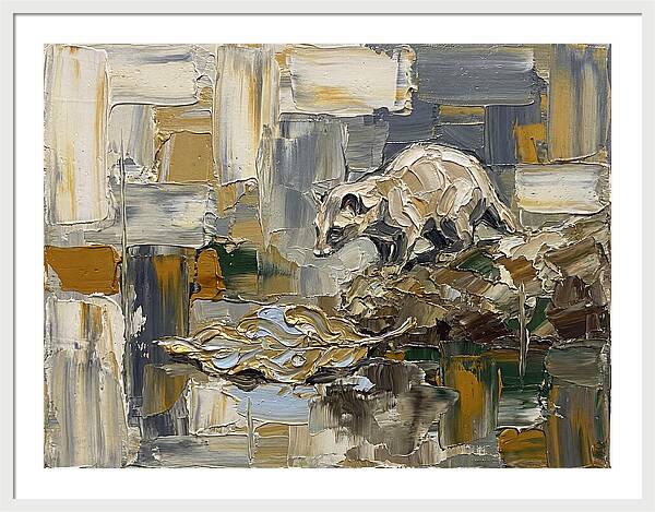 Palm Civet Among Abstract Textures
