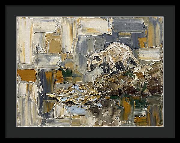 Palm Civet Among Abstract Textures