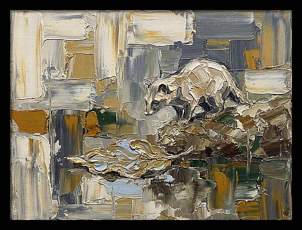 Palm Civet Among Abstract Textures