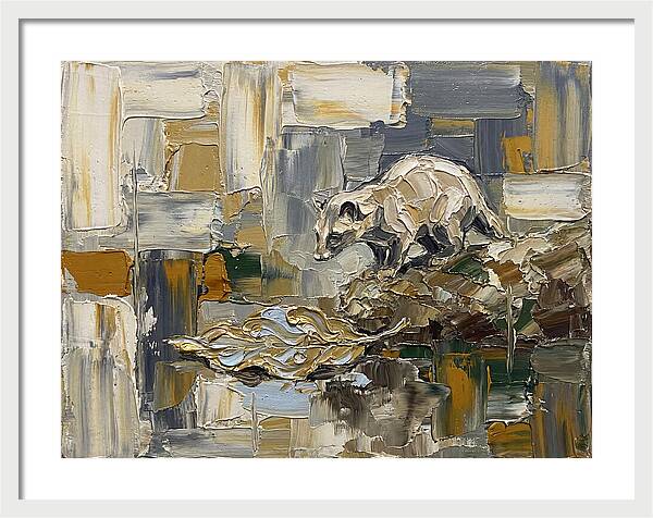 Palm Civet Among Abstract Textures