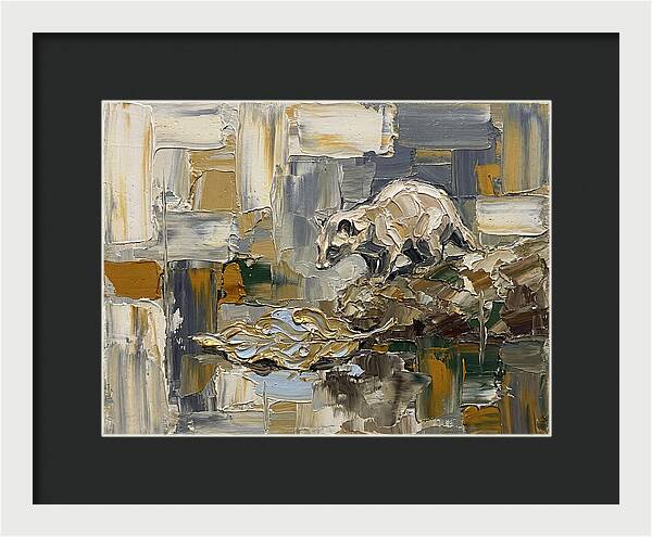Palm Civet Among Abstract Textures